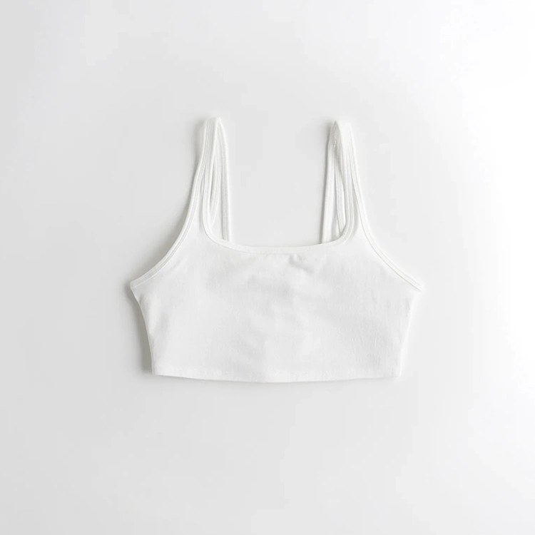 Organic Cotton Crop Tank Top Singlet Sustainable Crop Vest Eco Friendly Slim-Fit Supercropped Tanktop Womens Tank Tops