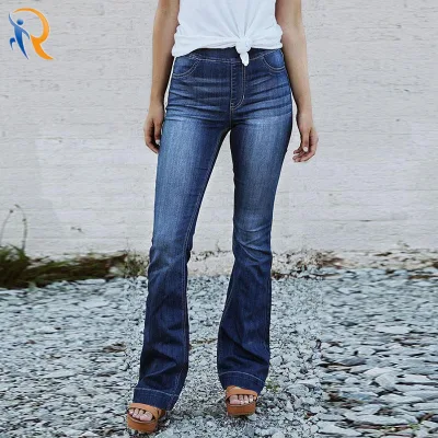 Factory Made Womens Jeans High Waist Jeans Slim Ladies Female Wash Denim Bottom Jkt-265