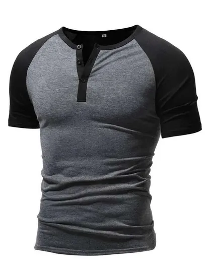 Summer Black Fashion Men′s Sports Short Sleeve