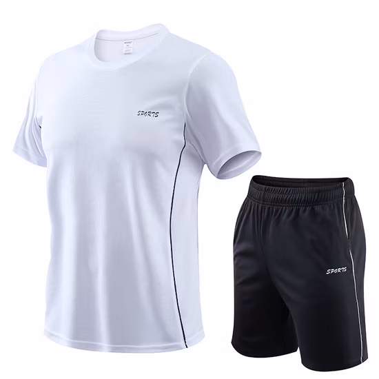 Men′ S Round Neck Breathable Quick-Drying Stretch Sports Short Sleeve